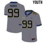 Youth West Virginia Mountaineers NCAA #99 Kaulin Parris Gray Authentic Nike Stitched College Football Jersey VT15N24FP